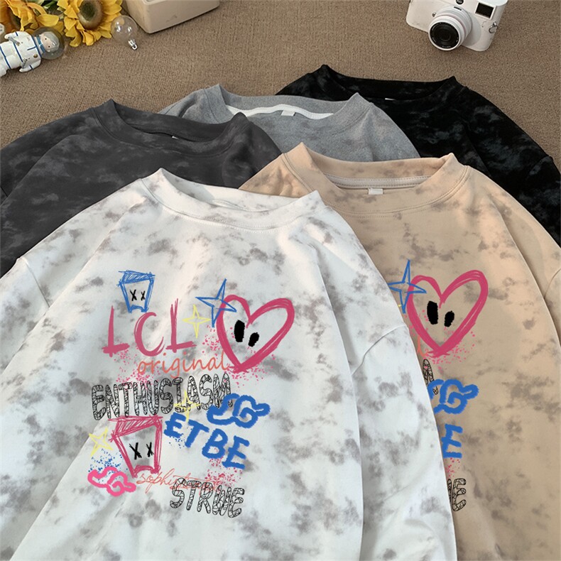 260克重磅扎染德绒圆领打底衫【有货】C403A-DR25127RL-P25图片