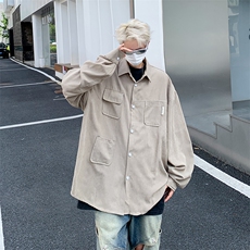 F546P35秋装男衬衫薄外套宽松日系慵懒风男装，男装衬衫，星座512-6