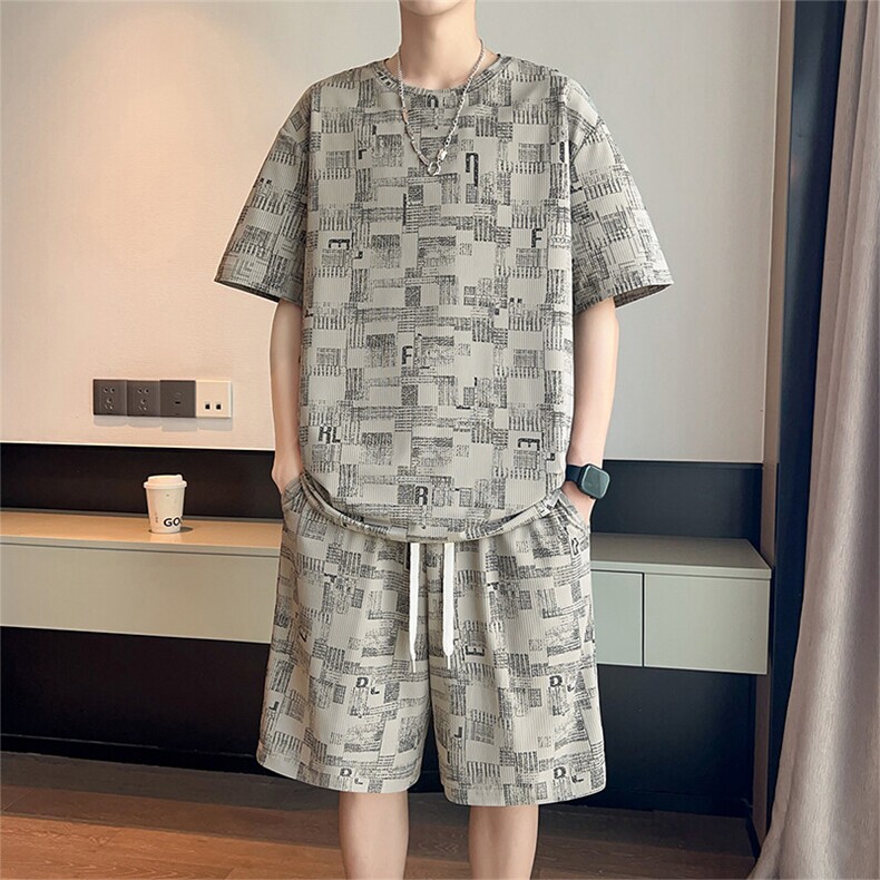 35526-P50大码控69大码夏季男士休闲套装,男装休闲套装,星座209