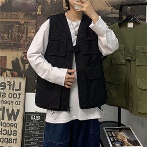 日系工装背心马甲男潮牌外穿机能风嘻哈春夏外套韩版潮流M205-p33，男装背心/马甲，星座1008-2