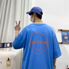 2025夏季短袖t恤衫男港风宽松打底衫潮流A210-A8307-P25控38,男装T恤,星座210-3