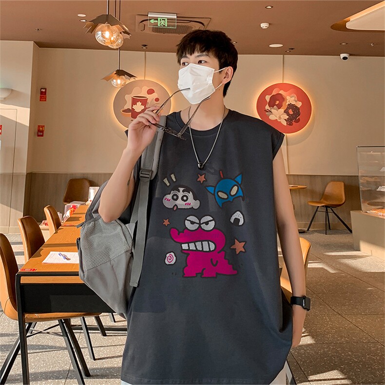 得物品质直播抖音纯棉重磅250克男无袖背心T恤T521P28控39,男装背心/马甲,电商C408(原B339-1)