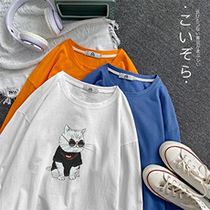 TX3044-P28纯棉长袖t恤男大码圆领打底衫体恤上衣服，男装T恤，电商A040