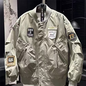 潮牌美式贴标重工刺绣夹克男士秋冬季2025新款宽松棒球服外套上衣图片