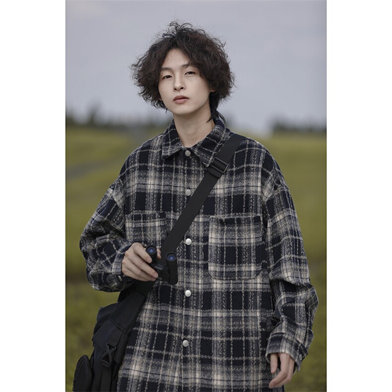 XZ-221-5/JK900/特P552025秋款加厚磨毛格子情侣衬衫夹克外套,男装夹克,星座221-5