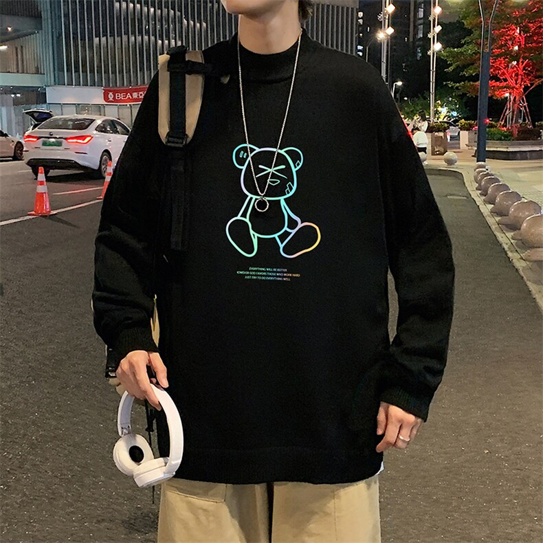 M18139-P45加绒款-P65半高领毛衣男士大码针织衫男毛线衣男,男装针织衫/毛衣,电商A040