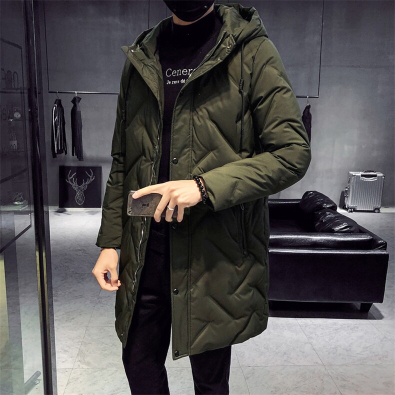潮牌2021新款中长款羽绒服男装冬季加厚外套DS275T,男装羽绒服,电商A102