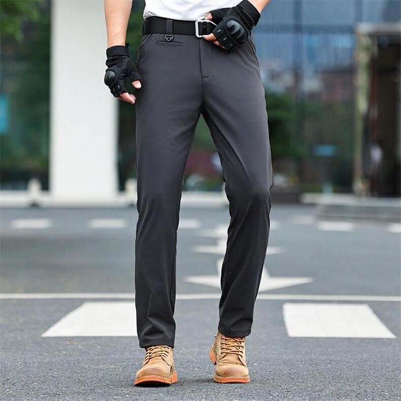 四面弹三防战术西裤男士2026新款宽松直筒商务休闲裤薄款抗皱裤子，男装西裤，星座914
