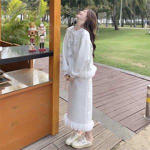 定制 花边卫衣运动套装裙两件套  2D041-2537-P175K268图片