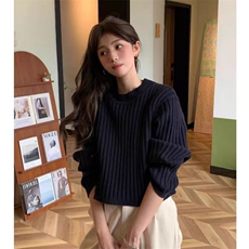 时尚百搭纯色宽松显瘦女士羊毛衫羊毛，女装羊毛衫，旭驰羊绒