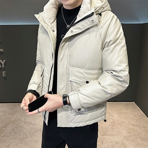 6621 P195 2025冬季新款PU皮羽绒服男士高品质外套图片