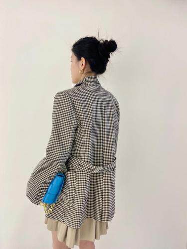 春季新款格纹西装外套，女装西装，绝对七点VIP