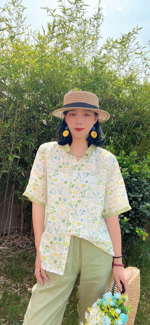 纯苎连衣裙小衫裤子裙子衬衣 时尚风 风淑女风休闲风，女装连衣裙，川哲