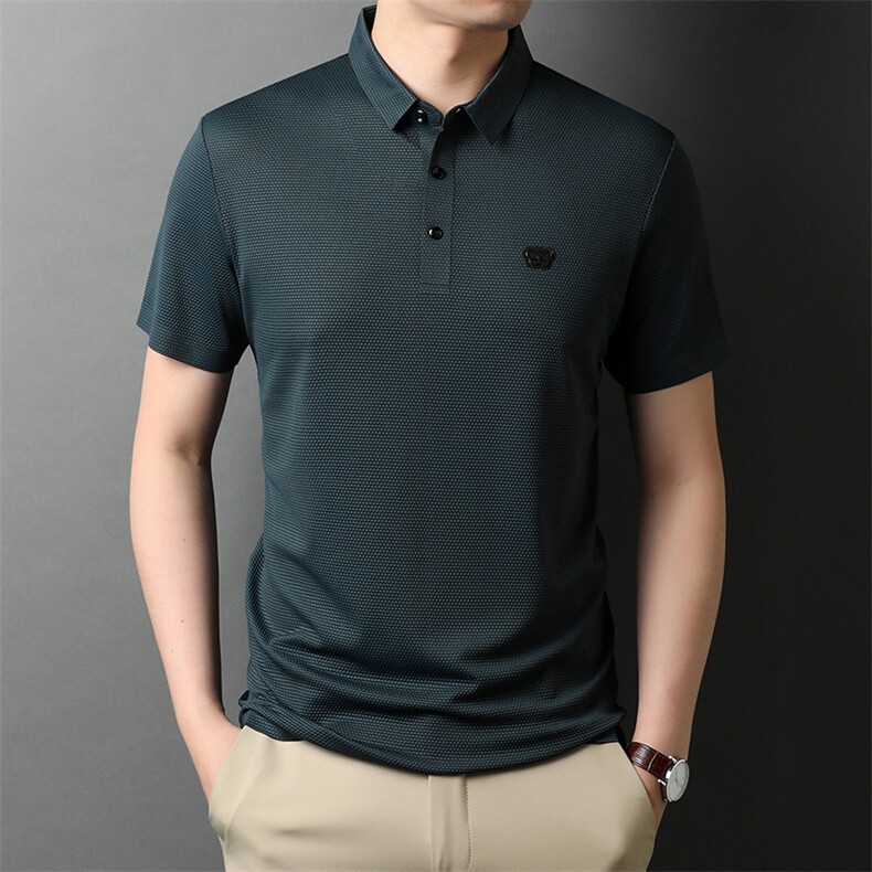 夏季新款男士翻领短袖t恤中年有领男装上衣服休闲POLO衫,男装T恤,电商B212（原钱塘6029）