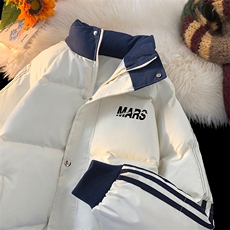 ！2025秋冬新款撞色织带棉衣加厚保暖棉服MY209特P80，男装棉衣，电商B220