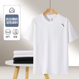 2025年春季青春流行短袖长绒棉双纱纺织男，男装T恤，牛米欧羽绒服工厂店