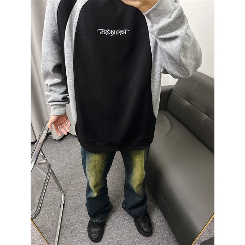 B221美式ins高街暗黑光版修身微喇牛仔裤LK23137-P55控78,男装牛仔裤,电商B221