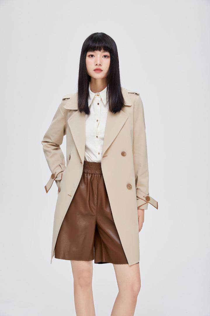 2023春装新款风衣外套中长款，女装风衣，千浪依族