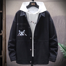 春季牛仔夹克男士潮流百搭休闲外套韩版工装日系上衣服8215-P80，男装夹克，电商A318