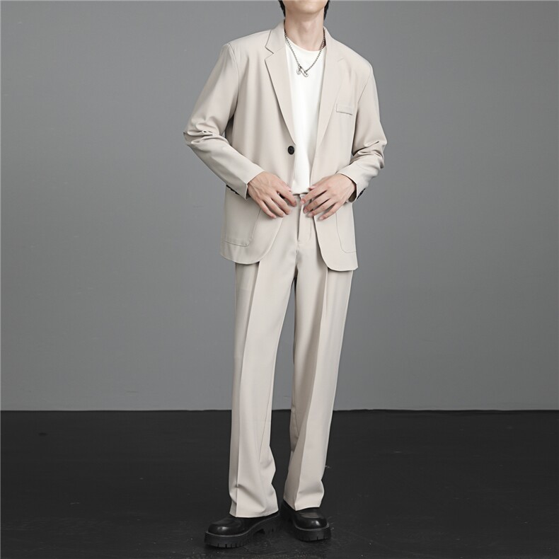 西服两件套装男春秋修身青年帅气男士休闲西装韩版小西服外套,男装西服,星座410-7