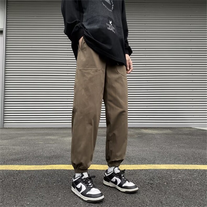 束脚工装裤男春季宽松潮流痞帅休闲裤潮K116P35,男装休闲裤,星座1116-2