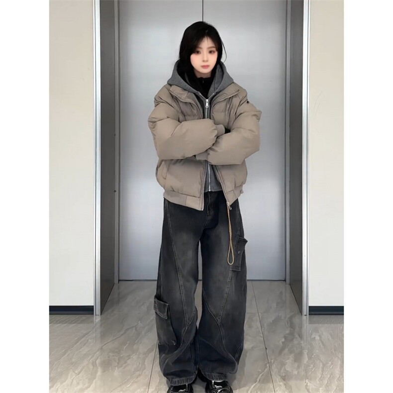 1506-1/MS60651/P119美式假两件连帽PU皮衣棉服男款冬季加厚百搭,男装皮衣,星座1506-1