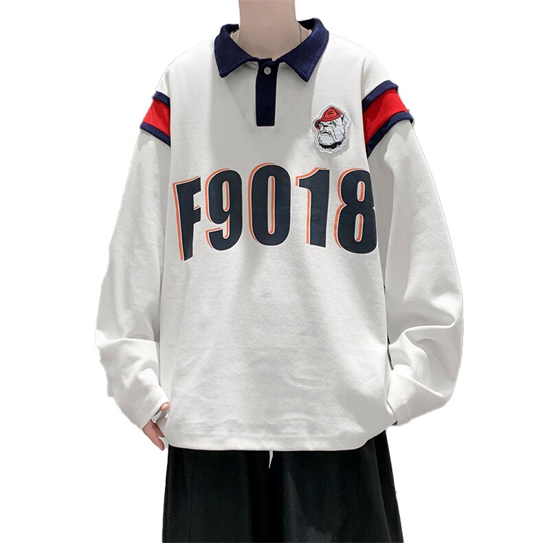 小清新学院风情侣大码卫衣长袖男POLO衫女上衣WY312P75限98,男装卫衣,电商A089-1