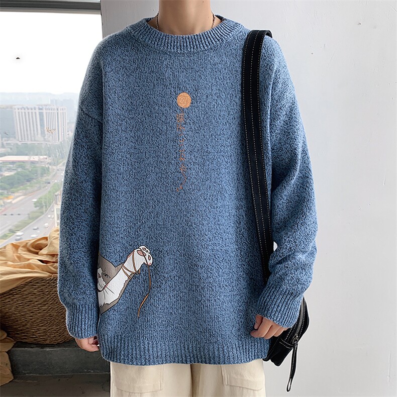 M19013-P45加绒款-P65加厚加绒毛衣男大码毛线衣男针织衫男线衫,男装针织衫/毛衣,电商A040