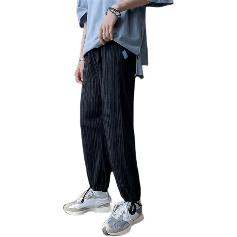 抖音直播2025夏季新款百搭冰丝休闲长裤潮男KK01p35,男装休闲裤,电商D315A