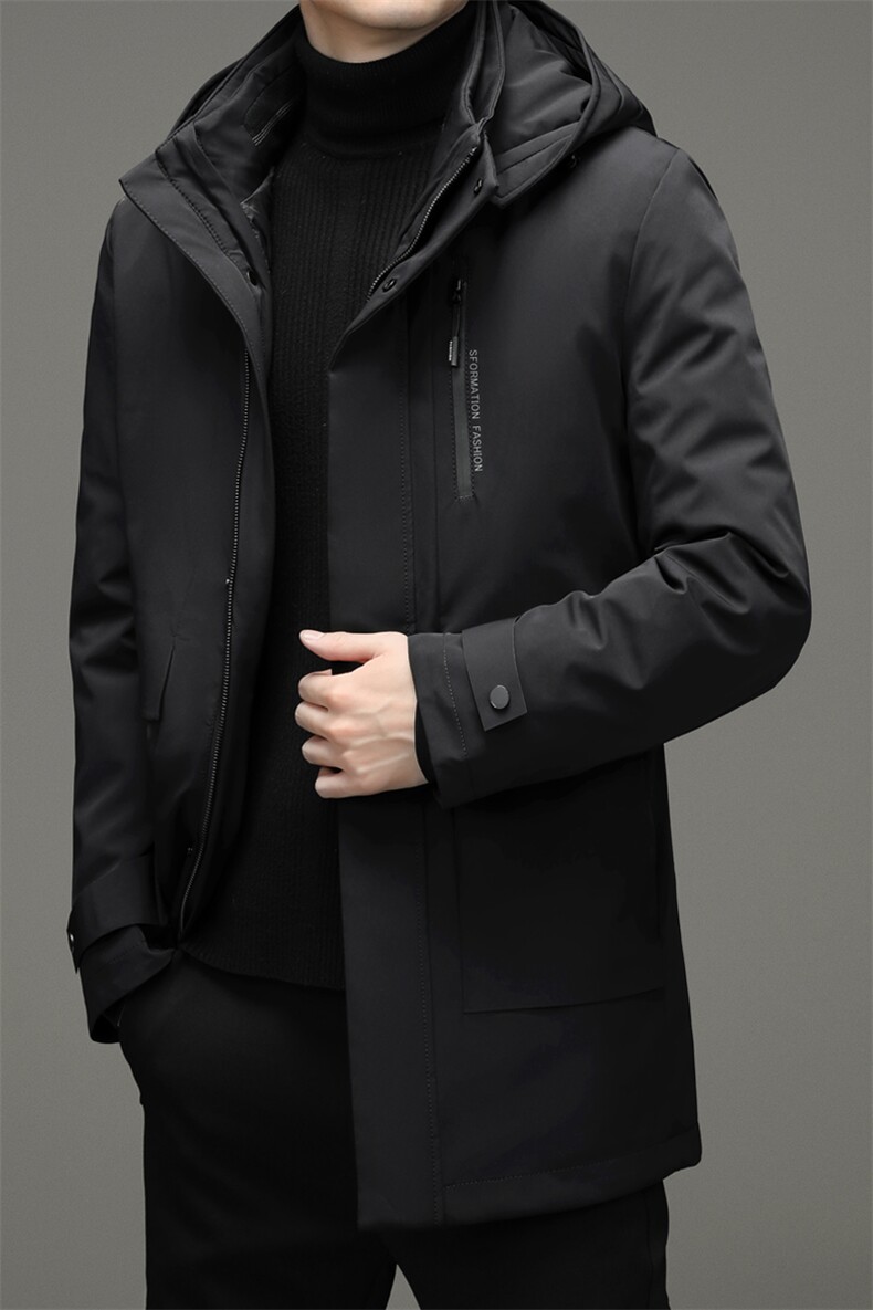 90%白鹅绒中青年男士连帽可卸商务休闲羽绒服冬季保暖ZG2923-P390,男装羽绒服,电商B212（原钱塘6029）