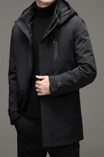 90%白鹅绒中青年男士连帽可卸商务休闲羽绒服冬季保暖ZG2923-P390，男装羽绒服，电商B212（原钱塘6029）