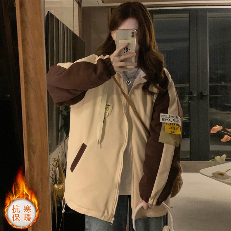 小熊学院风棒球服外套少女冬装2025新款学生宽松加厚棉衣C475-100,男装棉衣,星座911-2(原星座613-2）