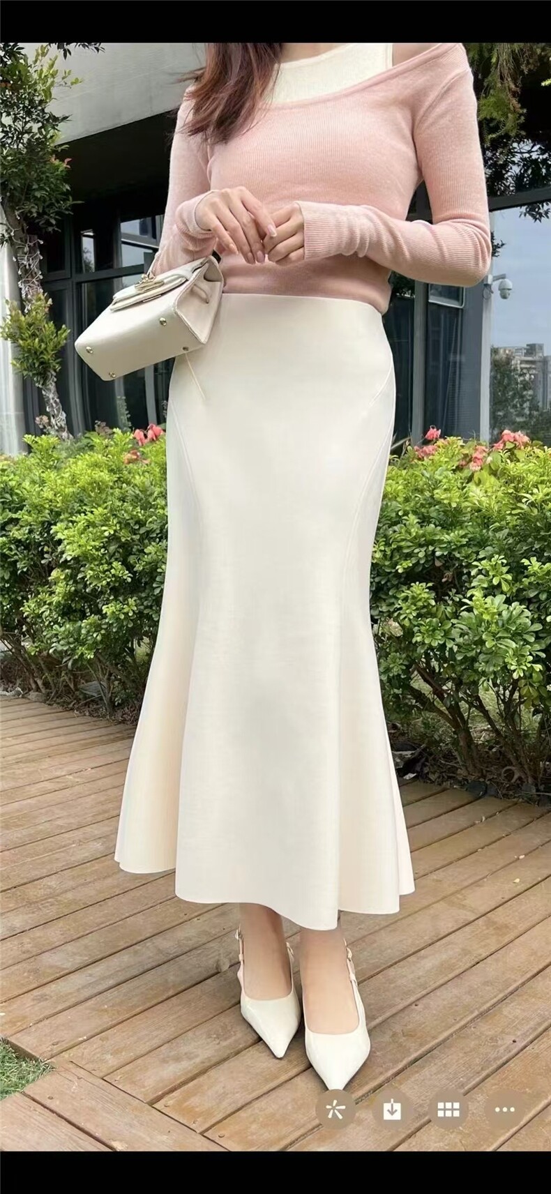 高级欧货简约显瘦百搭鱼尾裙时尚百搭,女装半身裙,东正羊绒