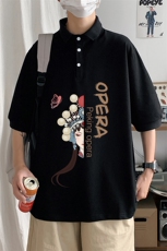 PL57161-P35翻领短袖polo衫男大码胖子半袖t恤男有领保罗衫模特，男装Polo衫，电商A040
