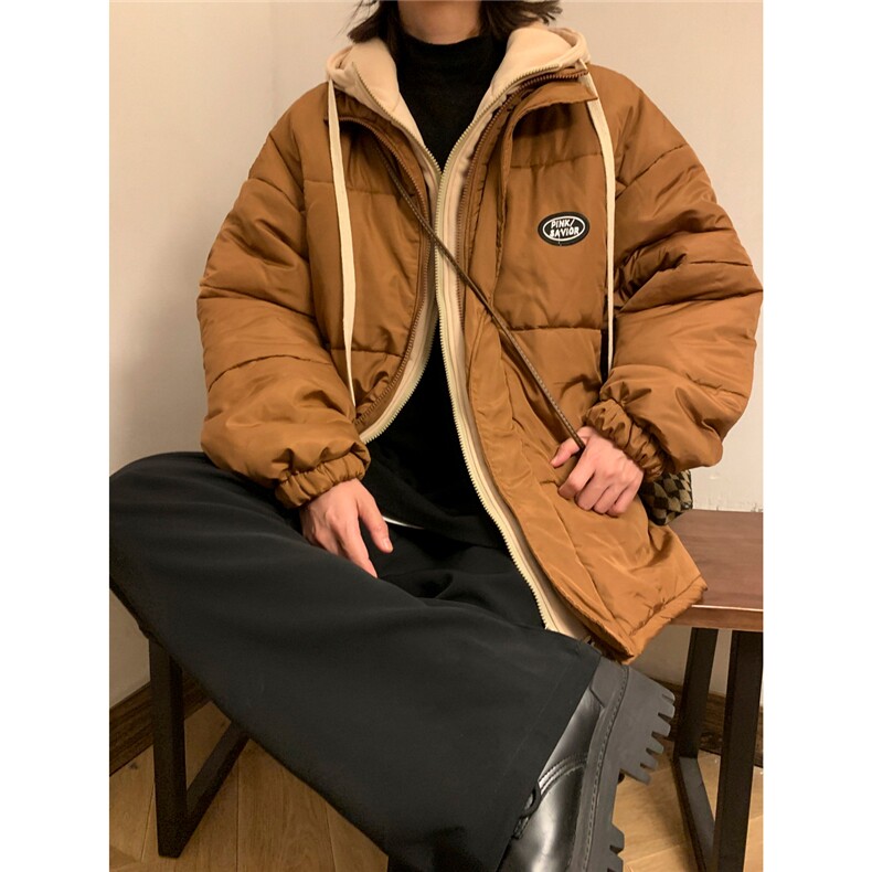 冬装拼接衣假两件外套加厚服港风休闲服1016-1W55P108K145,男装棉衣,星座1016-1（原电商B408-1）