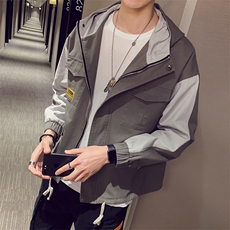 2021春季新款韩版潮流外套男士工装夹克连帽棒球服DS324TP95，男装夹克，电商A102