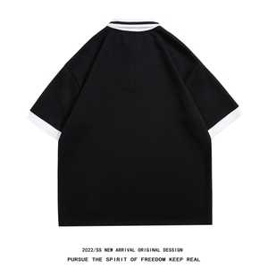 1白底中性风polo衫潮大码M-5XL翻领情侣短袖T恤男DP7741P45控59图片
