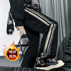 美式高街欧棉绒加绒加厚直筒休闲运动裤货号K682P60加绒P7598，女装休闲裤，电商A063