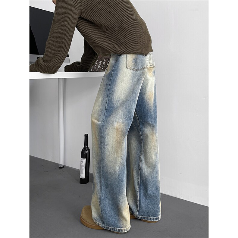 XZ-221-5/K1099/P55控88美式高街复古磨损脏染水洗牛仔裤，男装牛仔裤，星座221-5