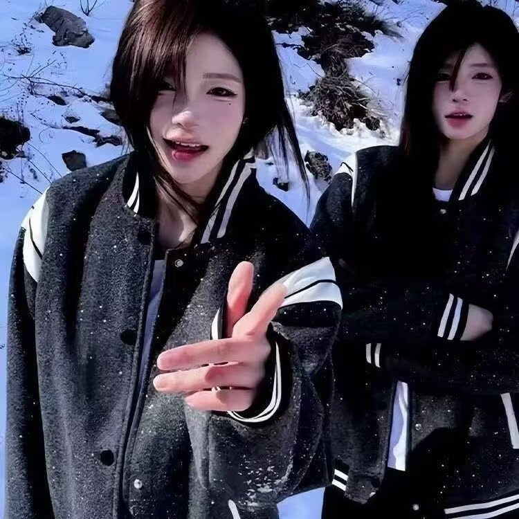 【现货】DM500-特批55秋季新品满天星小香风网红流行棒球服外套潮图片
