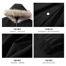 白底秋冬新品座山雕加绒外套男美式工装夹克棉服-A2332P105，男装夹克，电商B241