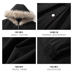 白底 秋冬新品 座山雕加绒外套男美式工装夹克棉服-A2332P105图片