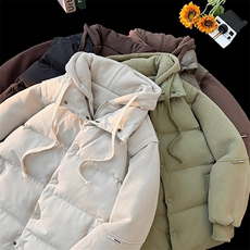 新款假两件棉服男加厚羽绒棉衣情侣款连帽拼色连帽外套M092-P75，男装棉衣，星座1403A