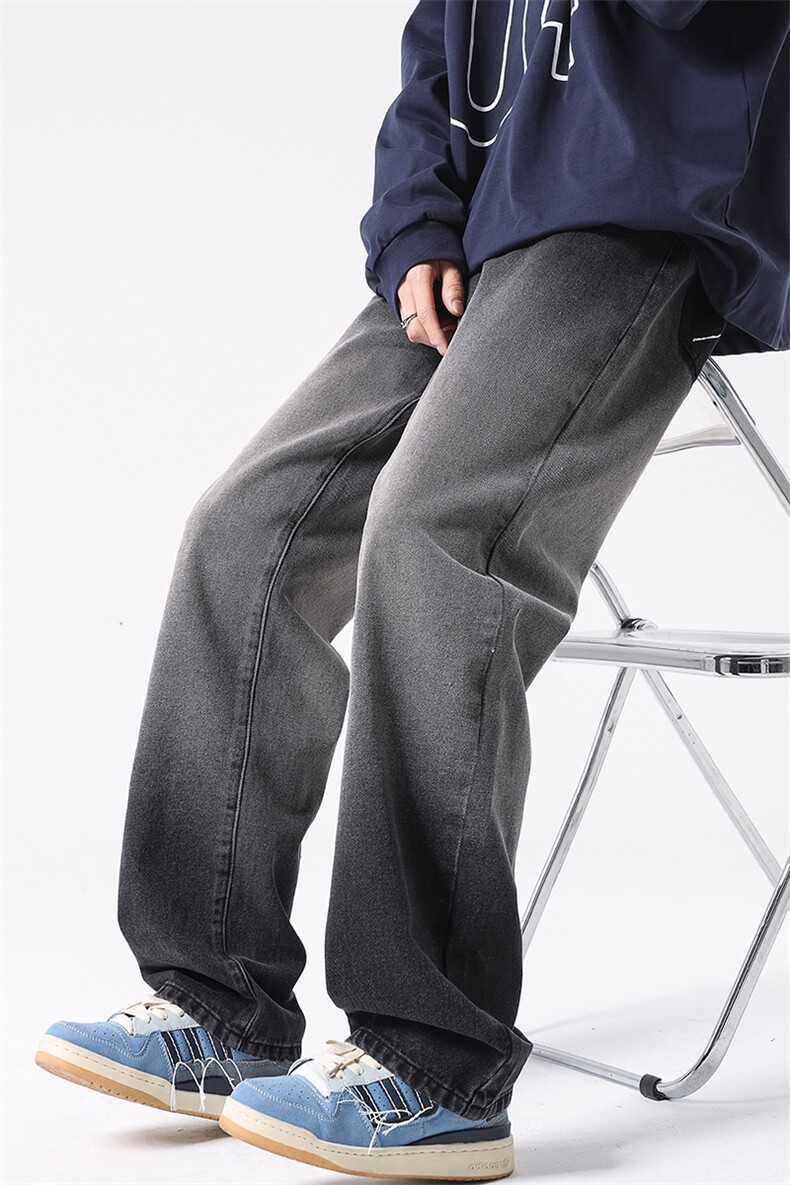 8XL-M美式渐变色特大码牛仔裤男加肥加大码重工艺K909P50控价68,男装牛仔裤,电商D206-1