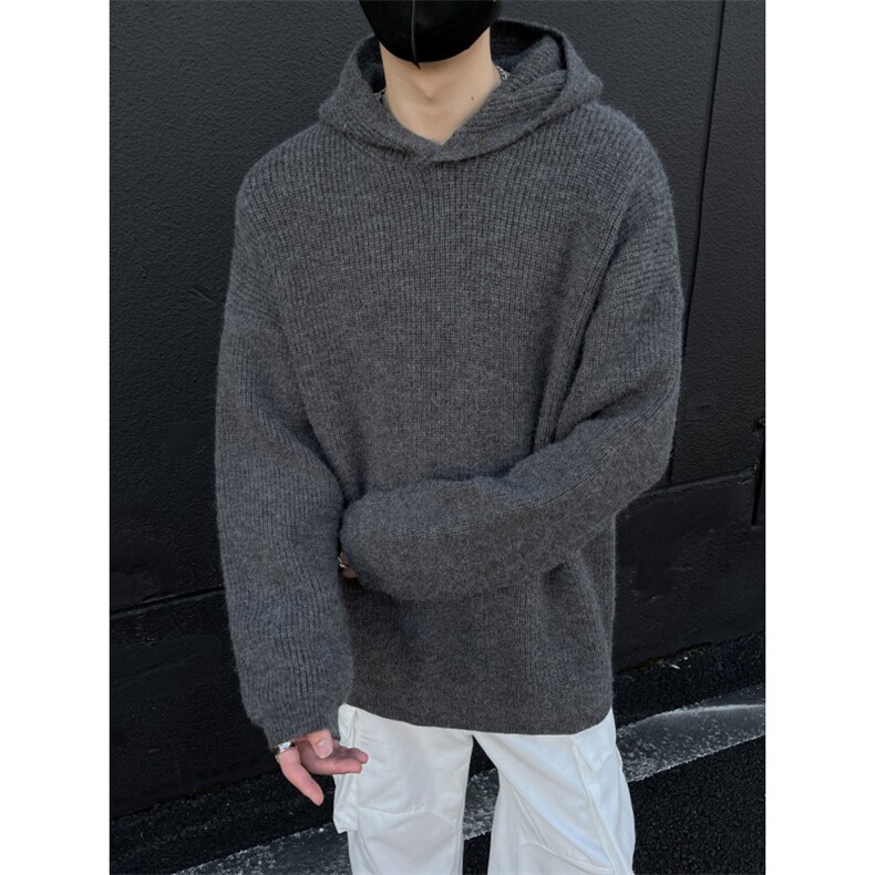 现货档口图现货带帽套头毛衣宽松韩系慵懒风针织衫M5306-P65,男装针织衫/毛衣,星座1212