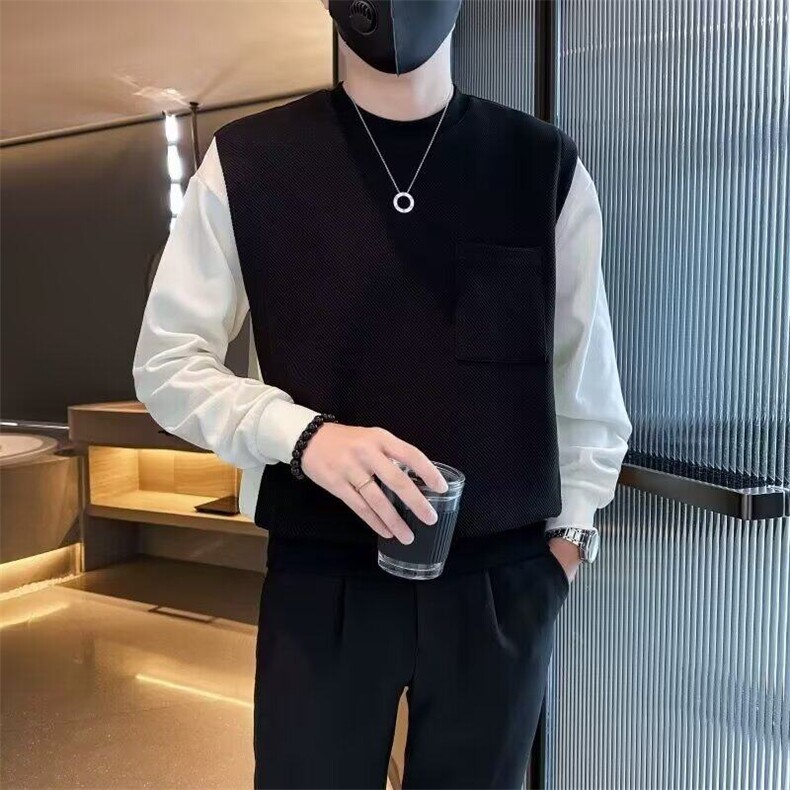 潮牌高级感时尚卫衣男外套宽松长袖冬季宽松型圆领常规青少年休闲,男装卫衣,星座218-1（原230）