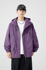 山系连帽夹克男士春秋新款户外冲锋衣工装上衣外套J90-P40，男装夹克，星座1403B