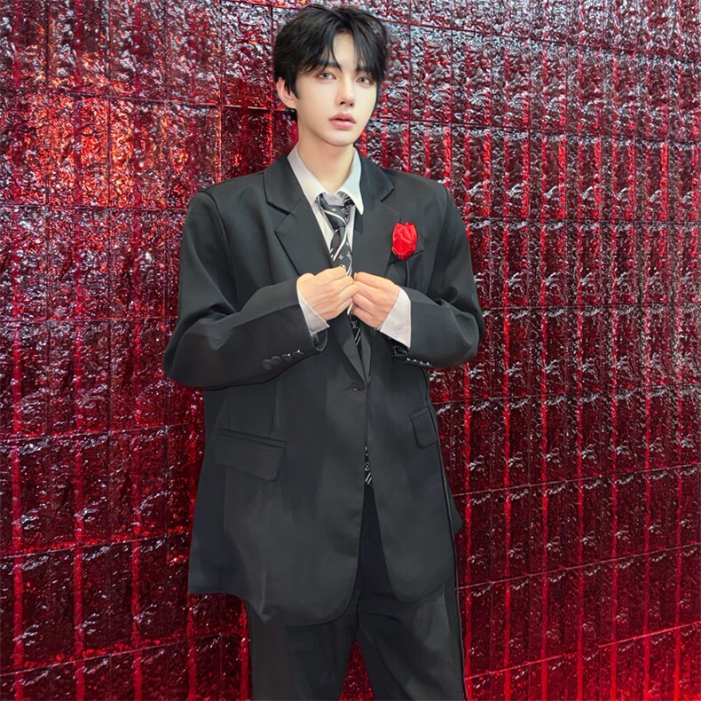 （图）2025春立体花朵宽松西装小众显瘦高级外套5023-P108,男装西服,星座910-5