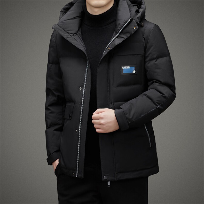 DJ2252钱塘2020-3中年男士冬季厚款商务休闲连帽羽绒服货稳P313,男装羽绒服,钱塘207-3
