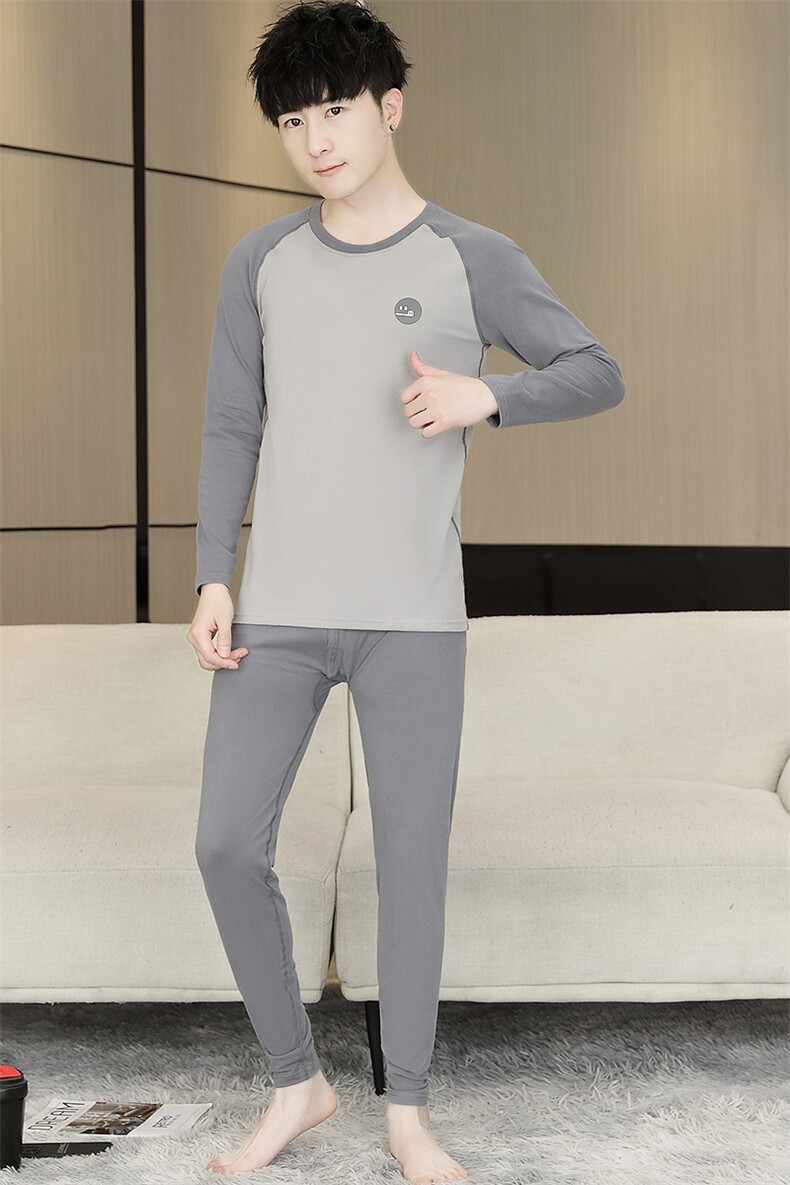秋衣秋裤男士保暖内衣秋冬季薄款抗菌莱卡棉套装TZ3602-P50,男装棉衣,星座310B-3